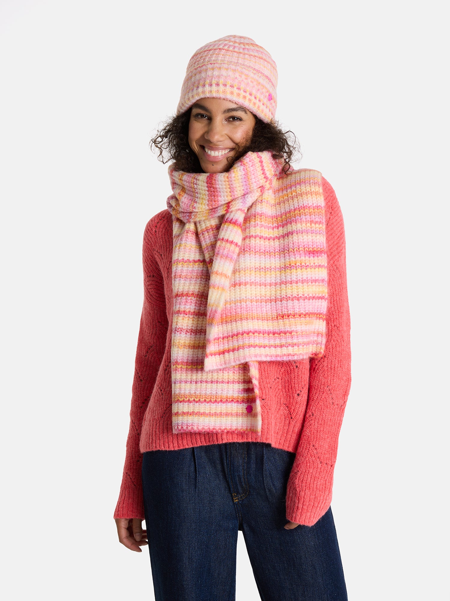 Lieblingsstück Cozy Moments Rippstrick-Schal rose