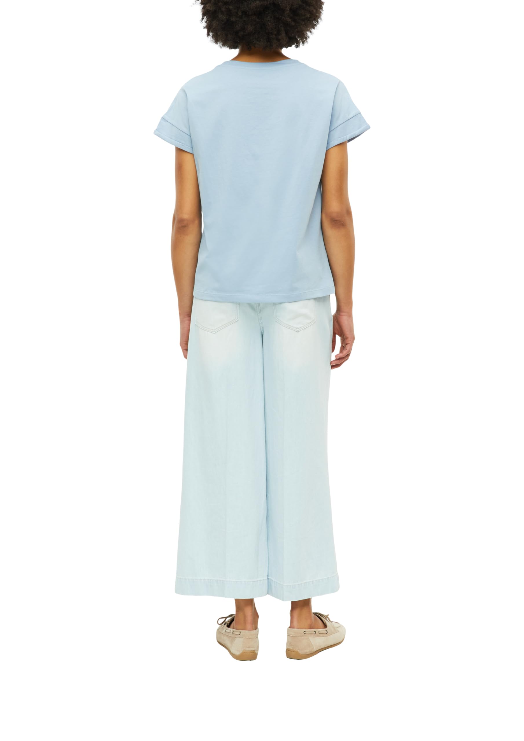s.Oliver 2179403 Damen T-Shirt Frontprint weiß