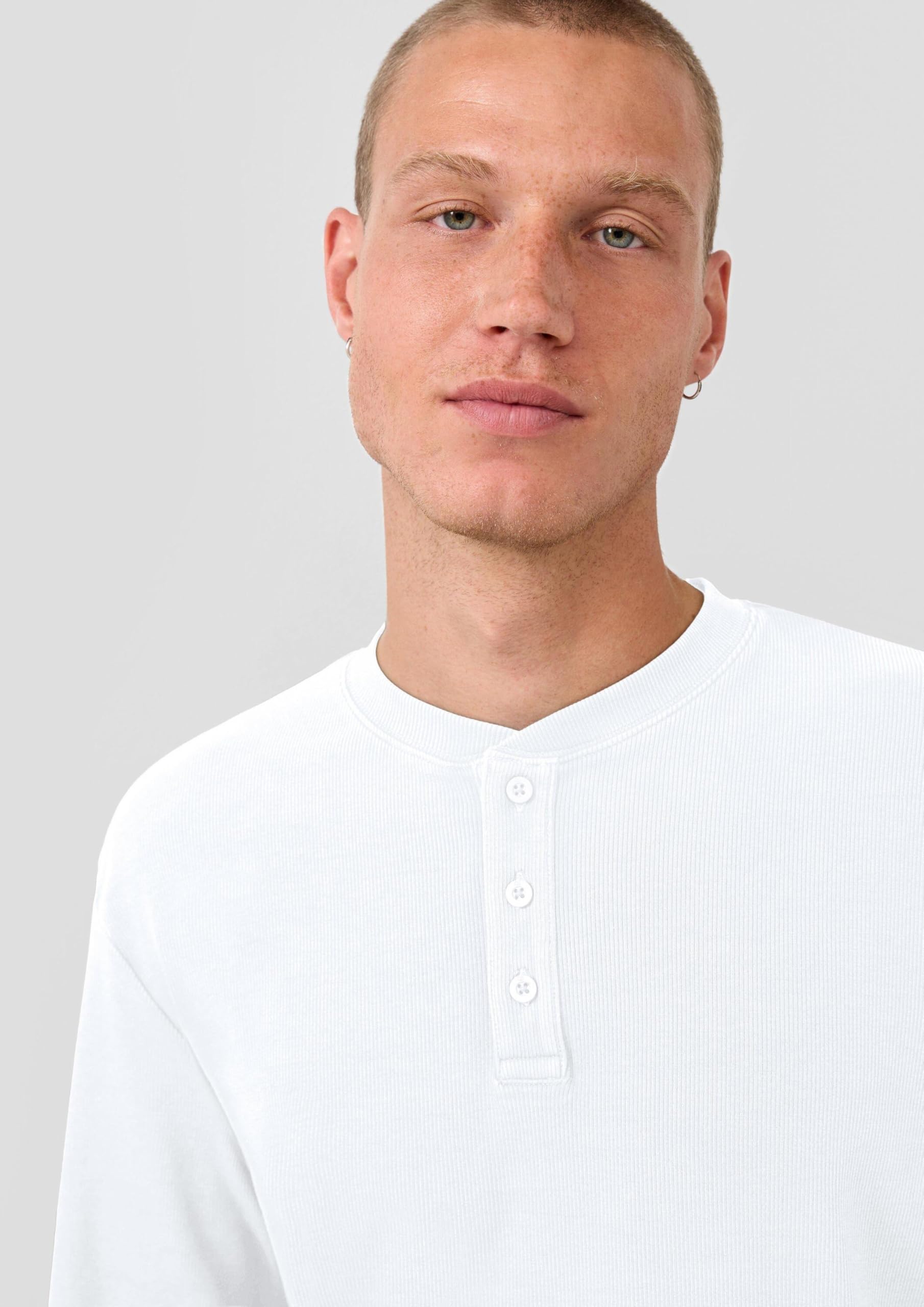 s.Oliver QS Henley-Longsleeve Rippstruktur L