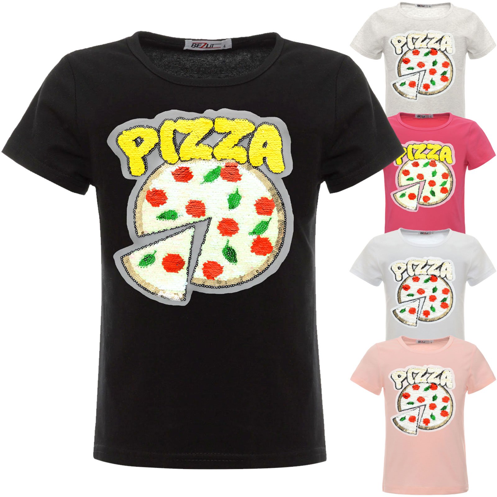 BEZLIT Herz Wendepailletten T-Shirt Grau 152