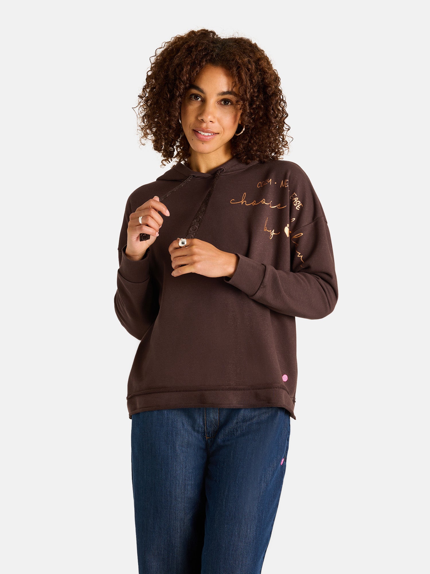 Lieblingsstück RixaL Hoodie Baumwollmix dark brown