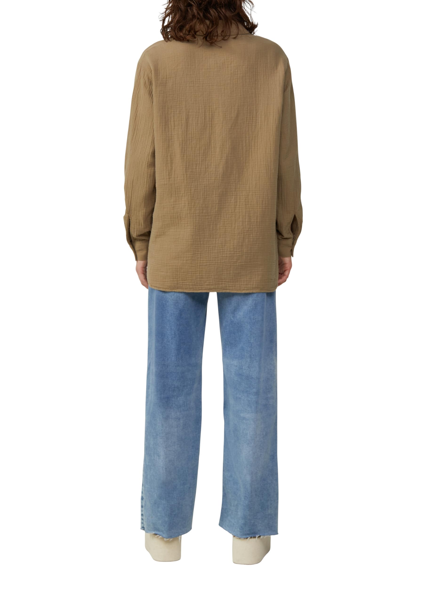s.Oliver QS Musselin Hemdbluse Oversize Langarm
