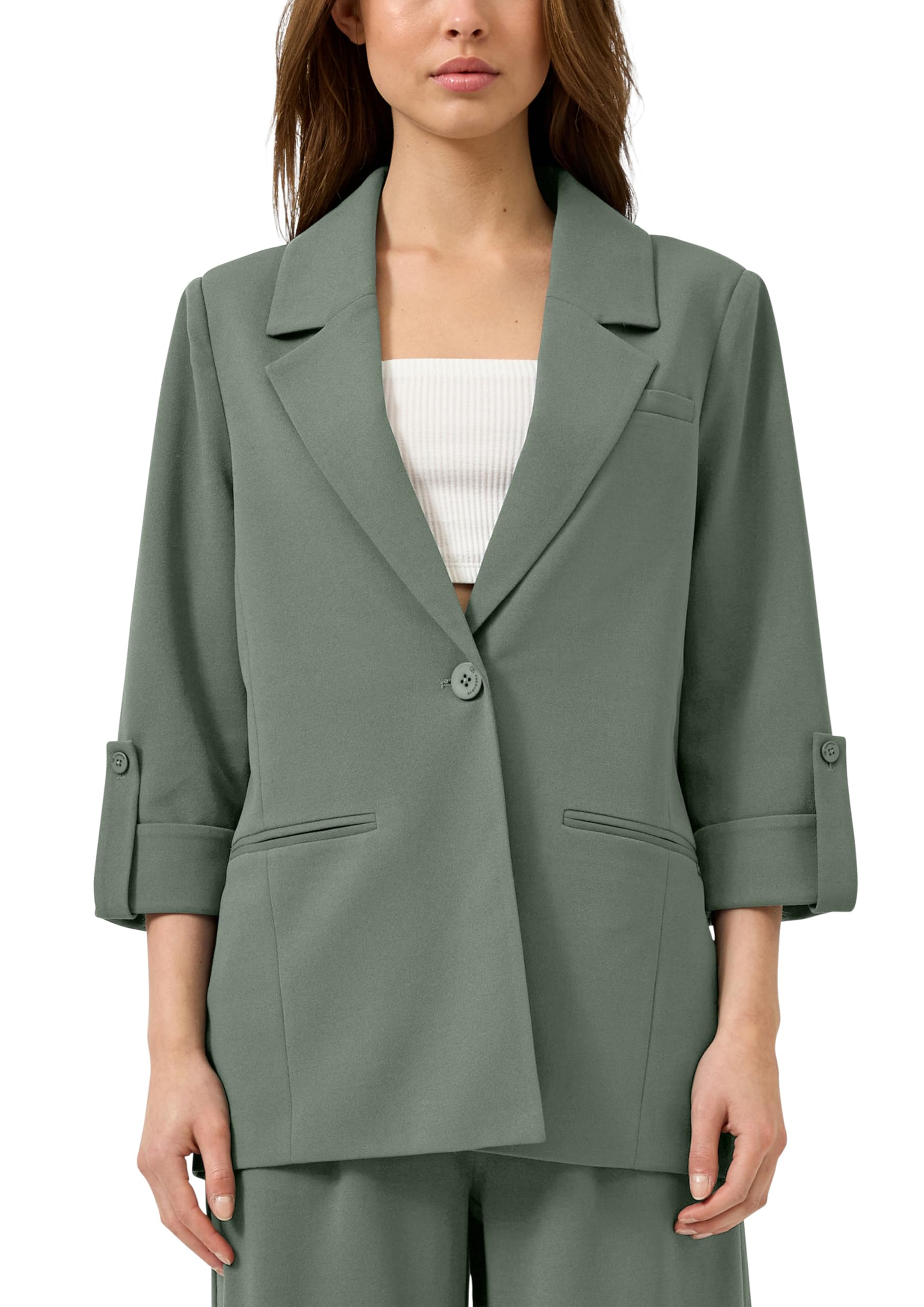 s.Oliver QS Blazer mit Turn-ups Gr. 40 tiefblau
